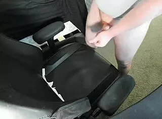 ginger explodes huge cum load on chair?