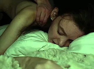 Skinny brunette craves hard night sex screaming