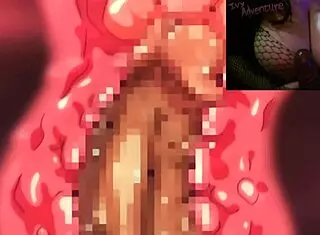 Busty goth girl Ivyadventure gets gang banged by big dick friends in hentai school episode