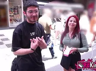 A hot student turns to porn to pay for studies, meeting Sofia Santana in a rough casting