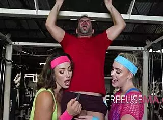 imagine freeusing the hot babes at the gym for a group fantasy during workout