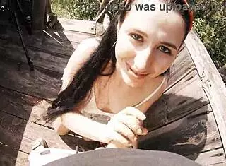 Risky Outdoor Facefuck And Cum In Throat At Hunting Tower