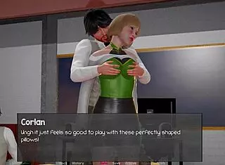 let's dive into the headmaster's fantasy with blonde tits