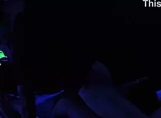 Carrie b in blacklight sex with choking and deepthroat 😈
