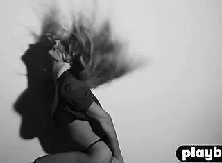 Blonde MILF Brittney Shumaker UNDRESSES in lingerie, posing for HOT photo session with BIG TITS.