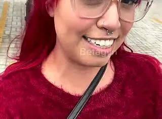 Want to see her sucking my tits in the shop?