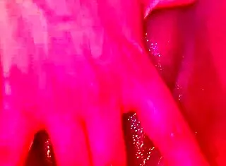 Ebony babe masturbates pussy to intense orgasm in sex