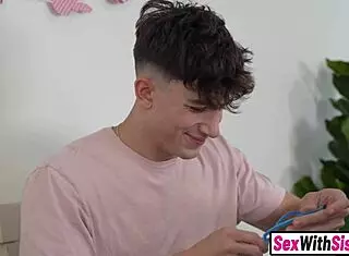 petite teen 18+ stepsis and asian bestie surprise stepbro on easter