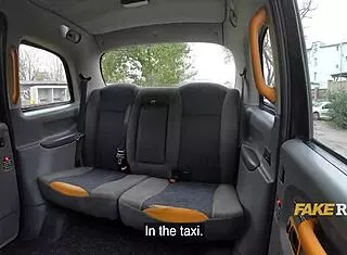 I can't believe this British girl paid for her taxi with backseat action!