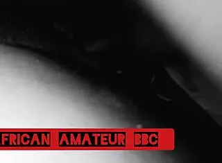 ebony couple having rough homemade sex with big black cock