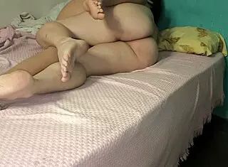 my roomie climbed into my bed and we started kissing and fingering each other