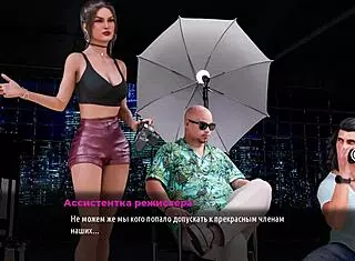 Milf sucks big cock in 3D hentai gameplay