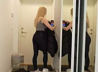 i fucked that fit blonde hard right after her workout, her big tits bouncing