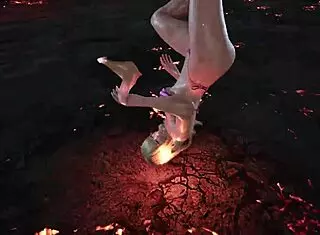 I play with Lili's big tits in bikini during the game. Tormenting her boobs and teasing her body