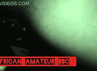 ebony couple having rough homemade sex with big black cock