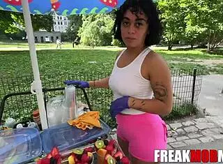 Big Booty Latina Licks Ass Before Anal Creampie