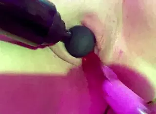 Pixie using the sex machine for solo masturbation orgasm