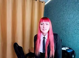 Femdom Makima seduces you in roleplay, leading to a tight pussy creampie! 😈