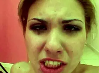 Wow, that naughty blonde sucks dildo during hardcore anal!