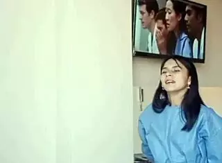 uniformed latina gives amazing blowjob in office, patient becomes regular client.