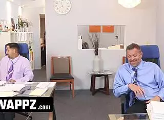 horny stepdads swap teen 18+ stepdaughters for office 4some fun