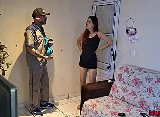 Married Woman Teases Naughty Plumber!