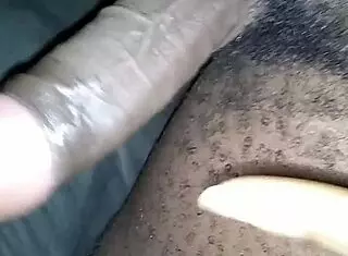 in the hood, this black queen takes that fat cock deep in her wet pussy