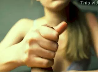 i'm a beauty with red lips jerkin off my boyfriend in close-up