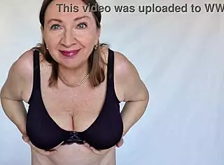 Busty Granny Mariaolds Shows Off Lingerie in Fashion Journey