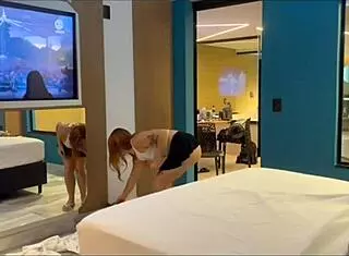 Latina Maid Performs Intense Blowjob And Kissing For Friend In Housewife Role