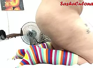 latina tiny outfit teases photographer gets facial