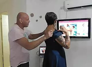 housewife gets big cock pulled from ass for throat cum