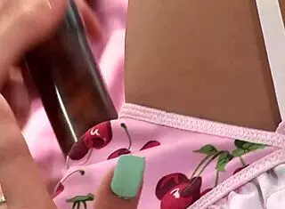 Watch these brunettes tap each other's pussies on the bed.