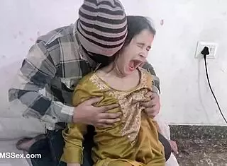 indian wife handles massive circumcised cock in tight pussy