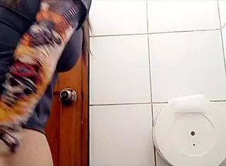 My STEPMOTHER touches her VAGINA in the bathroom!