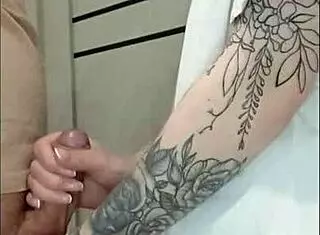 Stepmom's Friend Jerks Off Dick at House Party