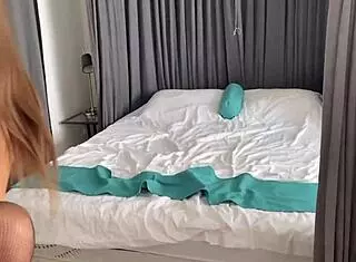 backstage threesome with two hot lingerie models getting wild