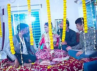 yo, check this indian wife gangbang suhagarat with four husbands!