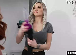 lesbian couple was looking for a naughty teen nanny, and they found river lynn