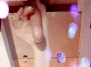 getting milked and leaking pre cum during handjob