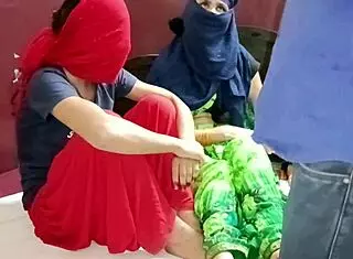 Homemade threesome with neighbor's stepmom and daughter.