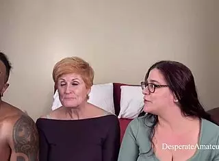 Desperate Amateurs Crimson Vicki And Sylvia Get Their Milf Big Tits Played With BBC Hot Action!