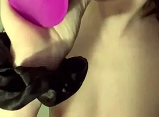 tiny amateur rides giant dildo in little pussy, orgasms and leaks cum, what about panty bank?