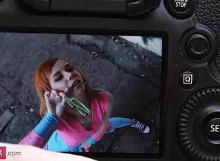 Kira Roller - Tattooed Redhead Fucks in Colorful Outfit with Petite 18+ Body Riding Hard