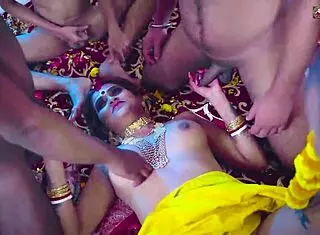 yo, check this indian wife gangbang suhagarat with four husbands!