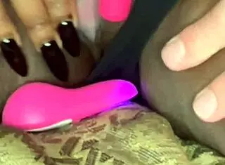 Sexy Black Model Masturbates Alone