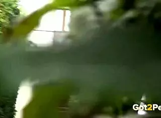 i relieve my piss desperation outdoors as a hot brunette