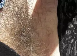 Look at that hairy pussy in the car