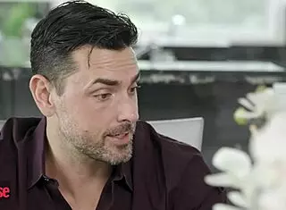 Curvy babe spreads wet pussy on huge cock