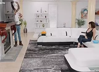 Little 18+ puck face fucks during movie night